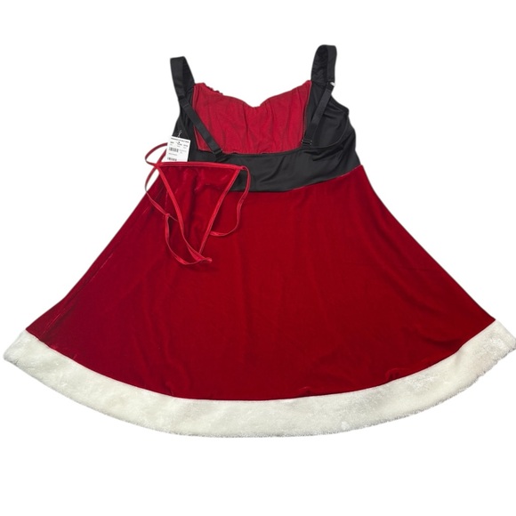 NWT Frederick's Red Velvet Naughty Mrs. Claus Santa Babydoll Dress | Size XL - Picture 5 of 7